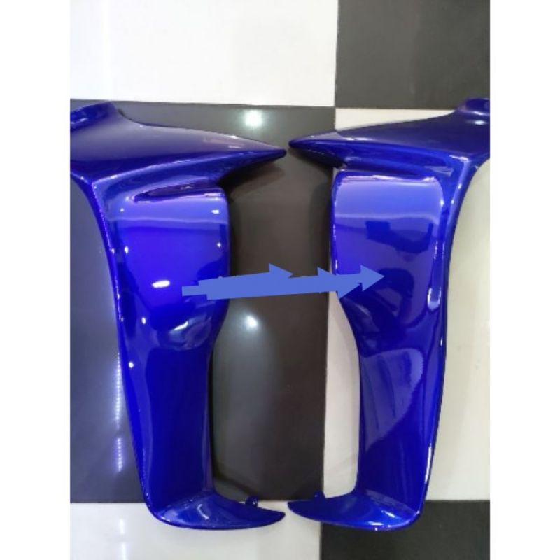 Leg Shield Kepak Cover Front Wing Yamaha 125 125Z 125ZR Blue GP Go Go Go Blue 46 Kepuk OEM