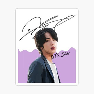สติ๊กเกอร์ ไดคัท สติ๊กเกอร์กันน้ำ สติ๊กเกอร์ติดรถ สินค้าดาราเกาหลี ศิลปินเกาหลี สติ๊กเกอร์ดารา BTS จิน Jin