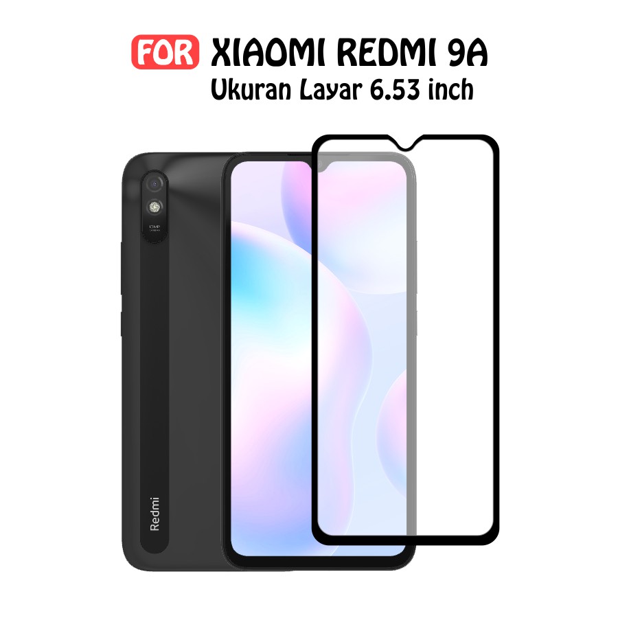 CASE888 กระจกนิรภัย 5D 6D 9D 21D Xiaomi Redmi 9A Full Coverage Ultra HD - สีดํา