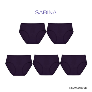 Sabina กางเกงชั้นใน (Set 5 ชิ้น) (ทรง Half) รุ่น Panty Zone รหัส SUZM4102VD สีม่วงเข้ม