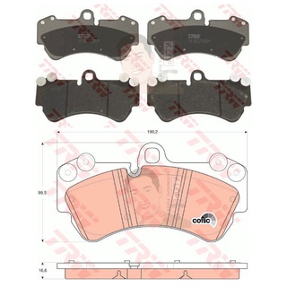 GDB1547 ผ้าเบรค-หน้า(TRW) (เนื้อผ้า COTEC) PORSCHE CAYENNE (955) Tdi 02-09