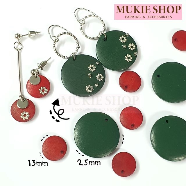 Mukie shop DIY จี้ไม้ ตัวห้อยวงกลม แบบไม้  มุกี้ ช้อป