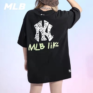 MLB (พร้อมส่ง) เสื้อยืดMLB เสื้อยืดสำหรับผู้หญิงผู้ชาย ของแท้💯%