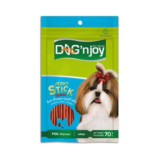 🚚💨พร้อมส่ง!! ด็อกเอ็นจอย สติ๊ก รสนม 70 กรัม DOGnjoy Dog Food Stick Milk 70 g