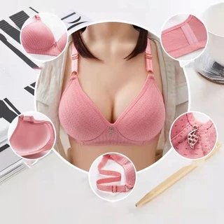 T302บราผู้หญิงฟูลคัพ เสื้อชั้นในสตรีสีทึบ ดีไซน์ผ้าลายจุดระบายอากาศ ชุดชั้นในไซส์ใหญ่ หกสีให้เลือก