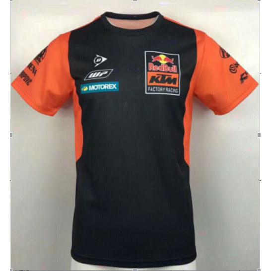 ktm เสื้อยืดแขนสั้นแบบแห้งเร็วสีแดง