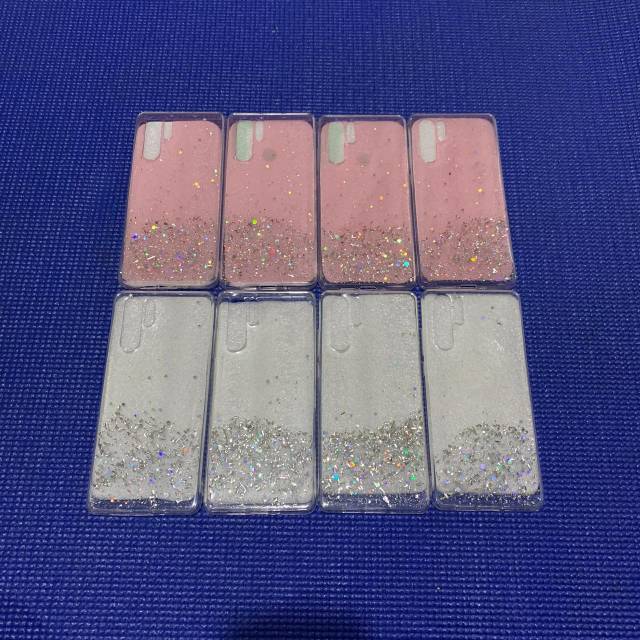 YKCS 0299 huawei p30 pro p30pro soft case pop socket jelly casing HP glitter clear pink TPU