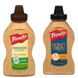 FRENCH Horseradish mustard 100% natural  340 g.ฮอส เรดิช มัสตารด และ Honey Dijon mustard 340  g. ฮันนี่ดีจอง มัสตาร์ด