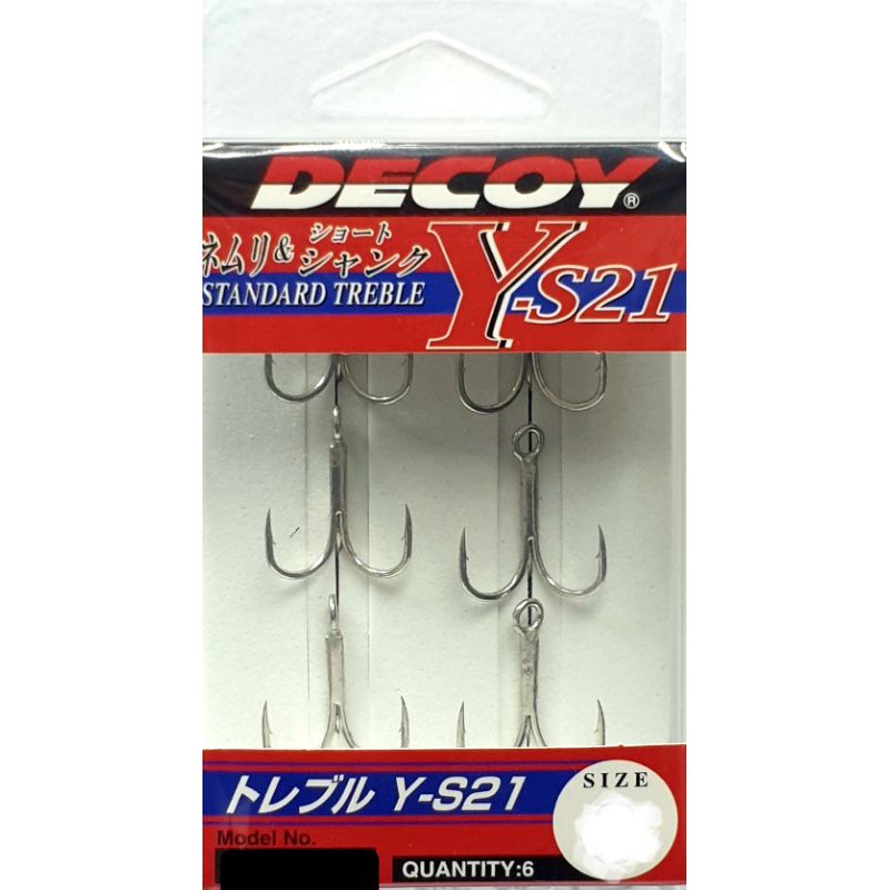 Decoy Y-S21 ตกปลา Jigging Luring ตะขอเสียงแหลมมาตรฐาน