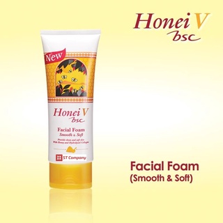 โฟมล้างหน้า HONEI V BSC FACIAL FOAM 120 ml ฮันนี่ วี บีเอสซี เฟเชียลโฟม โฟม โฟมน้ำผึ้ง สูตรยอดนิยม ทำความสะอาด ผิวหน้า