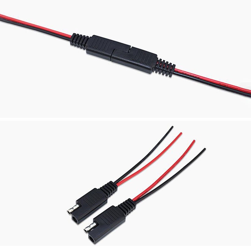 18AWG 10 ซม.SAE ชายหญิงสาย Power Extension Connector สําหรับ DIY ยานยนต์แบตเตอรี่พลังงานแสงอาทิตย์ปล