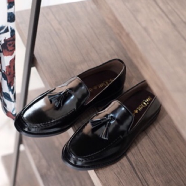 Tassel loafer all black semi premium พร้อมส่ง