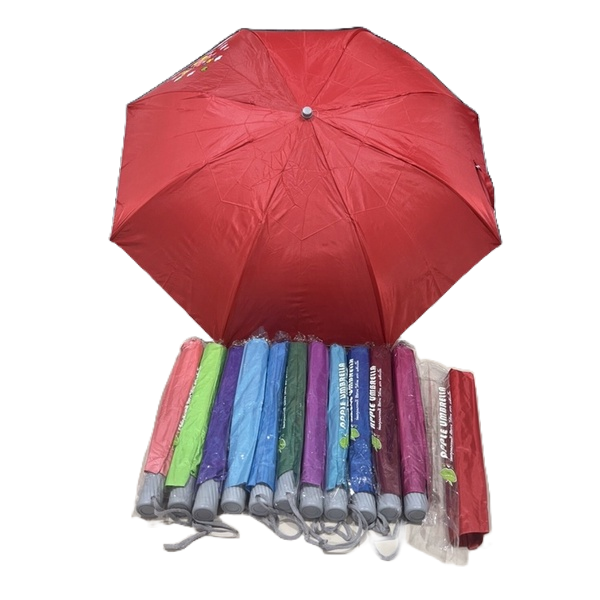 ร่มพับ 2 ตอน กันแดด UV กันฝน สีพื้น แบบคละสี