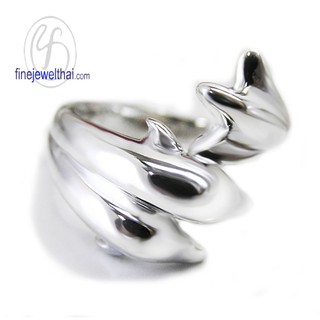 แหวนโลมา-แหวนเงิน-เงินแท้925-แหวนหมั้น-แหวนแต่งงาน-Silver-Ring-Finejewelthai - R112600