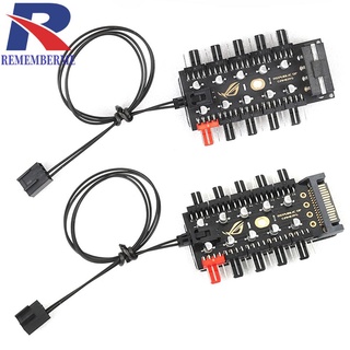 บอร์ดควบคุมความเร็วพัดลมระบายความร้อน 1 ถึง 10 4 Pin Pwm สําหรับคอมพิวเตอร์