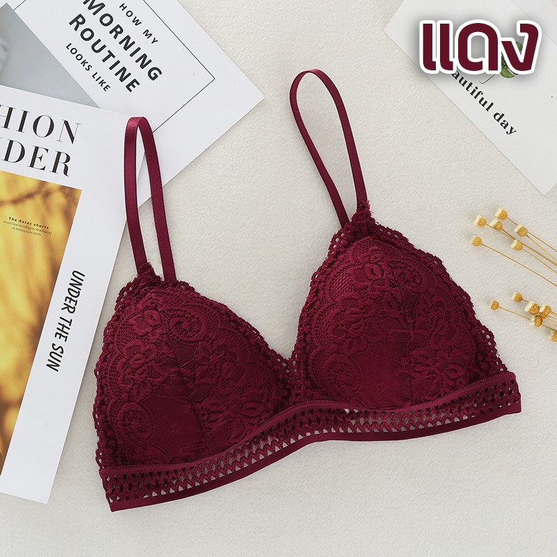 สินค้าพร้อมส่งจากไทย💥TOPLIST💥 (TL-N206) บราสายเดี่ยว บราลูกไม้ ปรับสายได้ ไม่มีโครง หลังตะขอ ฟรีไซส์ - รูปที่ 6