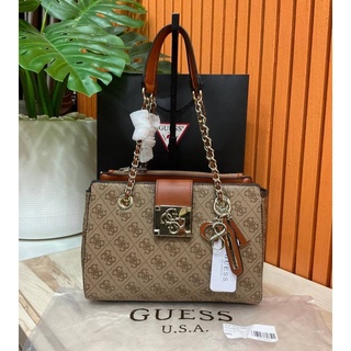 กระเป๋าสะพายไหล่ Guess Logo City Small Society Satchel