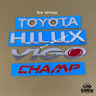 โลโก้* Toyota + Hilux + Viog +  champ  ( ยกชุด 4 ชิ้น )