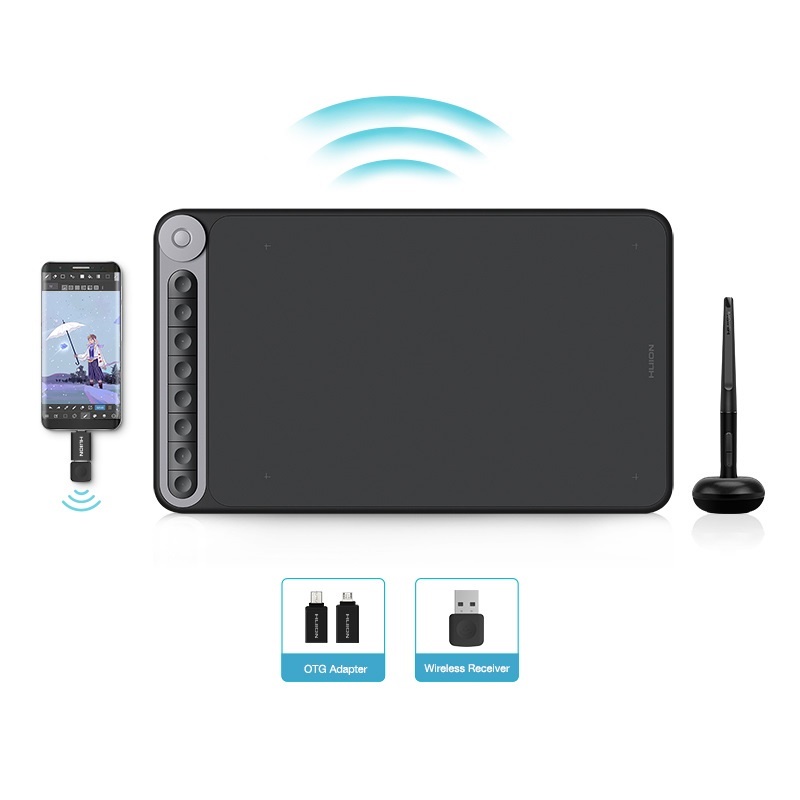 LSM Q620M Graphics Tablet Wireless USB Drawing Pen Tablet 8192 Levels Pressure Digital Stylus with D