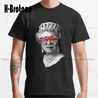 เสื้อยืด ผ้าฝ้าย พิมพ์ลายการ์ตูนเทนนิส Queen Elizabeth น่ารัก คุณภาพสูง สไตล์คลาสสิก สําหรับผู้ชาย