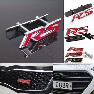 Rs กระจังหน้า โลโก้สัญลักษณ์ โลหะ พร้อมสกรู สําหรับ Honda Toyota Perodua Civic City Accord Myvi Universal RS 9*2.5 ซม.