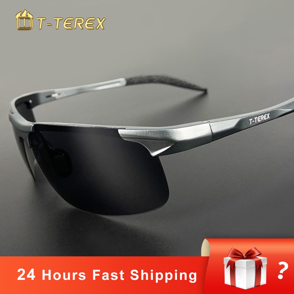 T Terex Sport Sunglasses Men Polarized Anti Glare Lens Uv400 Aluminium Magnesium Frame Driving
