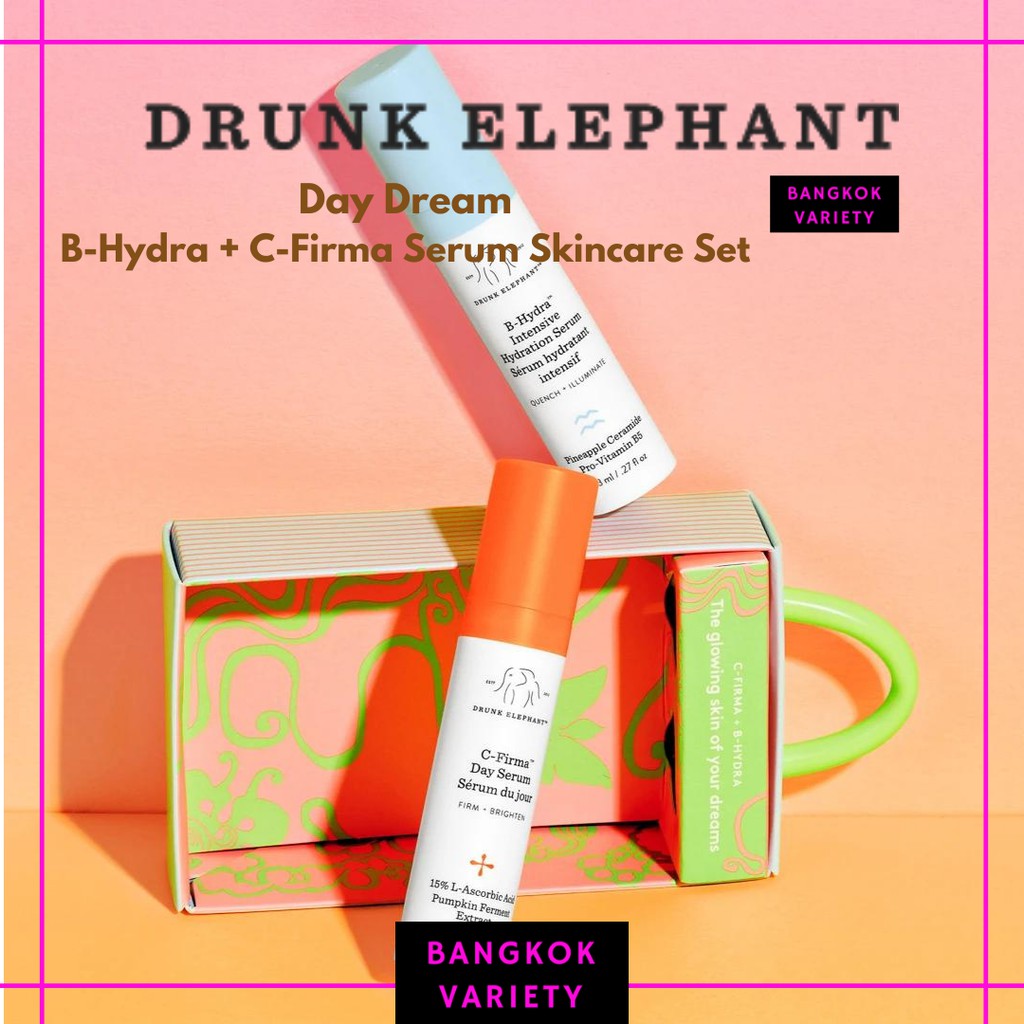 DRUNK ELEPHANT Day Dream BHydra + CFirma Serum Skincare Set Shopee