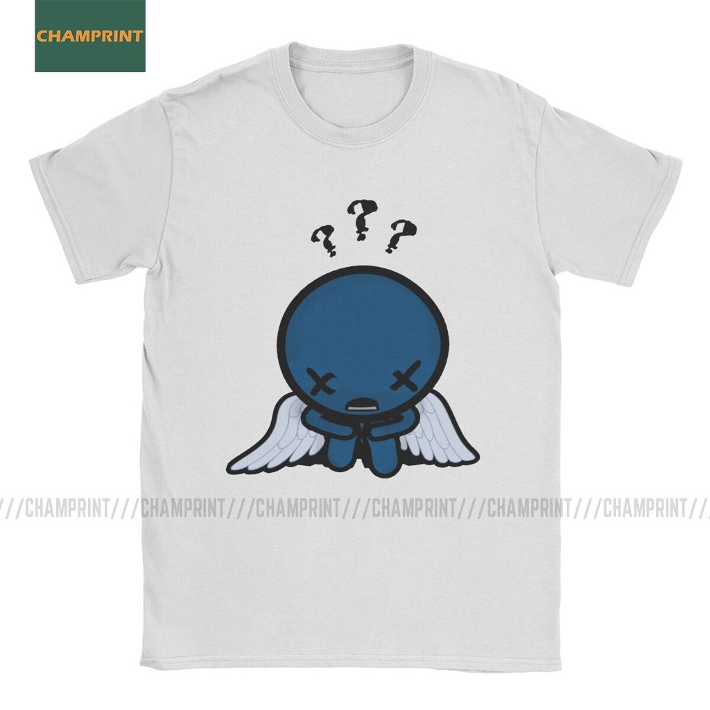 เสื้อยืดผู้ชาย The Binding Of Isaac Blue Baby Minimal Cotton Tee เสื้อแขนสั้น Rebirth เกม Lamb Azaze