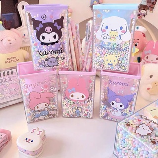 sanrio kuromi mymelody cinnamoroll เดสก์ทอปจัดเก็บกล่องใส่ปากกาแปรงแต่งหน้า