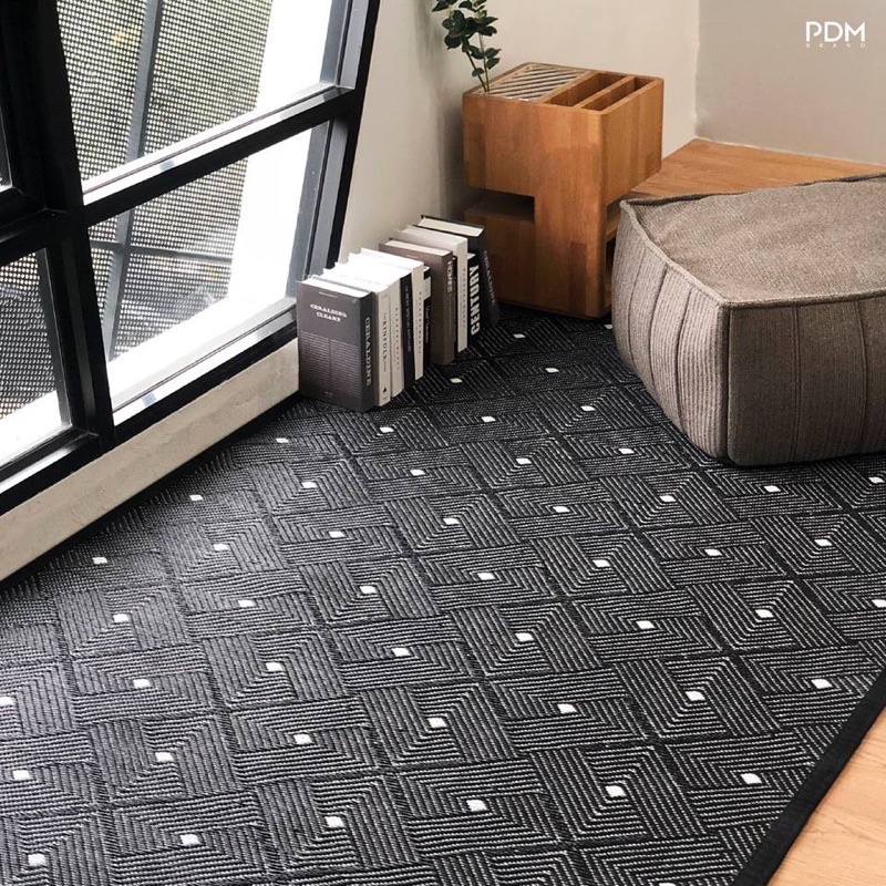 PDM brand เสื่ออเนกประสงค์ ลาย Ease (Black-White) Size S 90x200 cm.