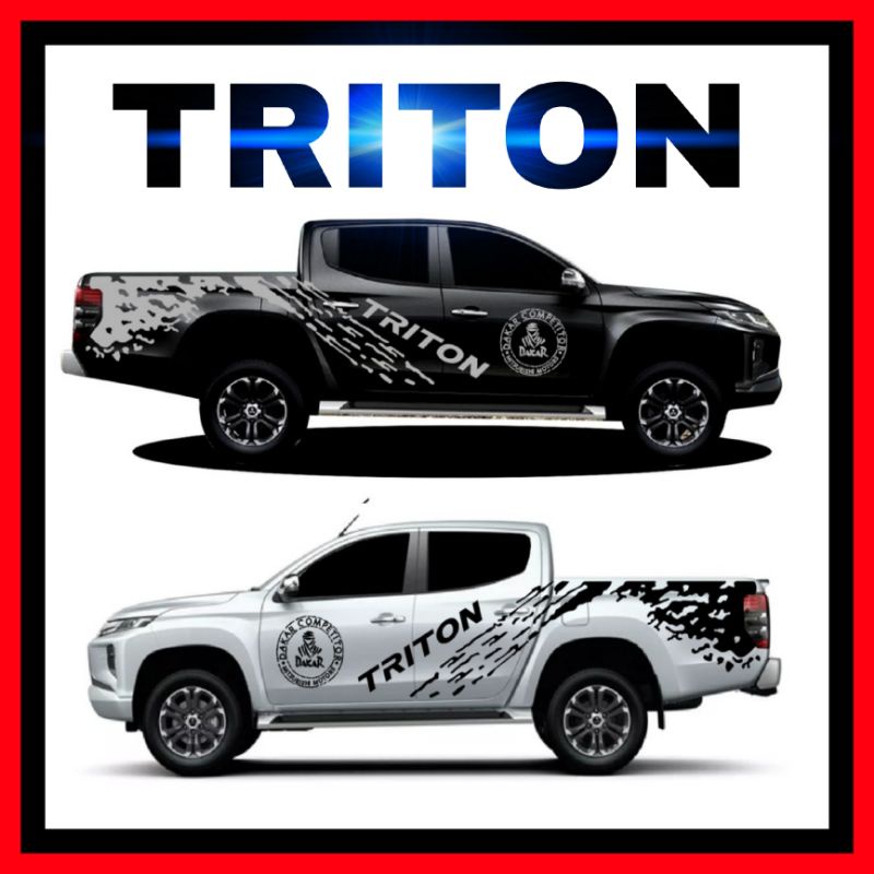 A-269 sticker tritonสติกเกอร์ติดรถยนต์ triton  สติกเกอรแต่งรถ triton ลายสาดโคลน ลายข้างประตุ ลายข้าง