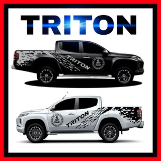 A-269 sticker tritonสติกเกอร์ติดรถยนต์ triton  สติกเกอรแต่งรถ triton ลายสาดโคลน ลายข้างประตุ ลายข้างกระบะ triton