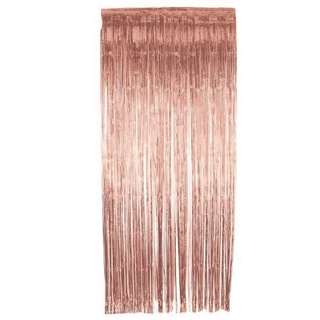 ม่านฟอยล์ตกแต่ง Rose Gold Metallic Foil Curtain (ขนาด กว้าง 1 x ยาว 2 เมตร)