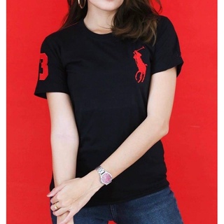 เสื้อยืด แขนสั้นงานปัก ป้ายห้อย *polo*พร้อมส่ง!!มีเก็บปลายทาง