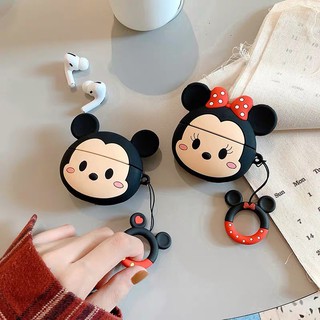 เคสแอร์พอดโปร Mickey and Minnie หนา เคสหูฟังไร้สาย เคสหูฟังบลูทูธ เคสairpods pro