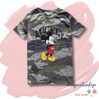 เสื้อยืดเด็กชาย แขนสั้น สกรีนลาย มิกกี้เมาส์(Mickey mouse) ผ้าคอลตอล