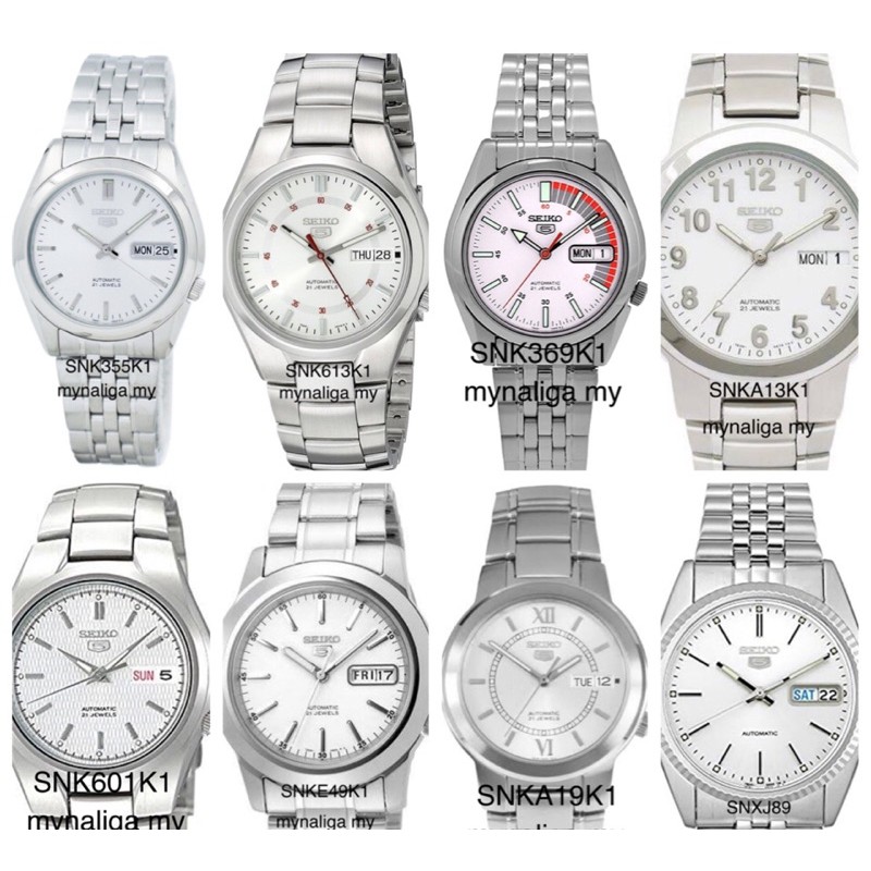 นาฬิกาข้อมือ SEIKO 5 รุ่น SNK355K1, SNK613K1, SNK369K1, SNKA13K1, SNK601K1, SNKE49K1, SNKA19K1, SNXJ