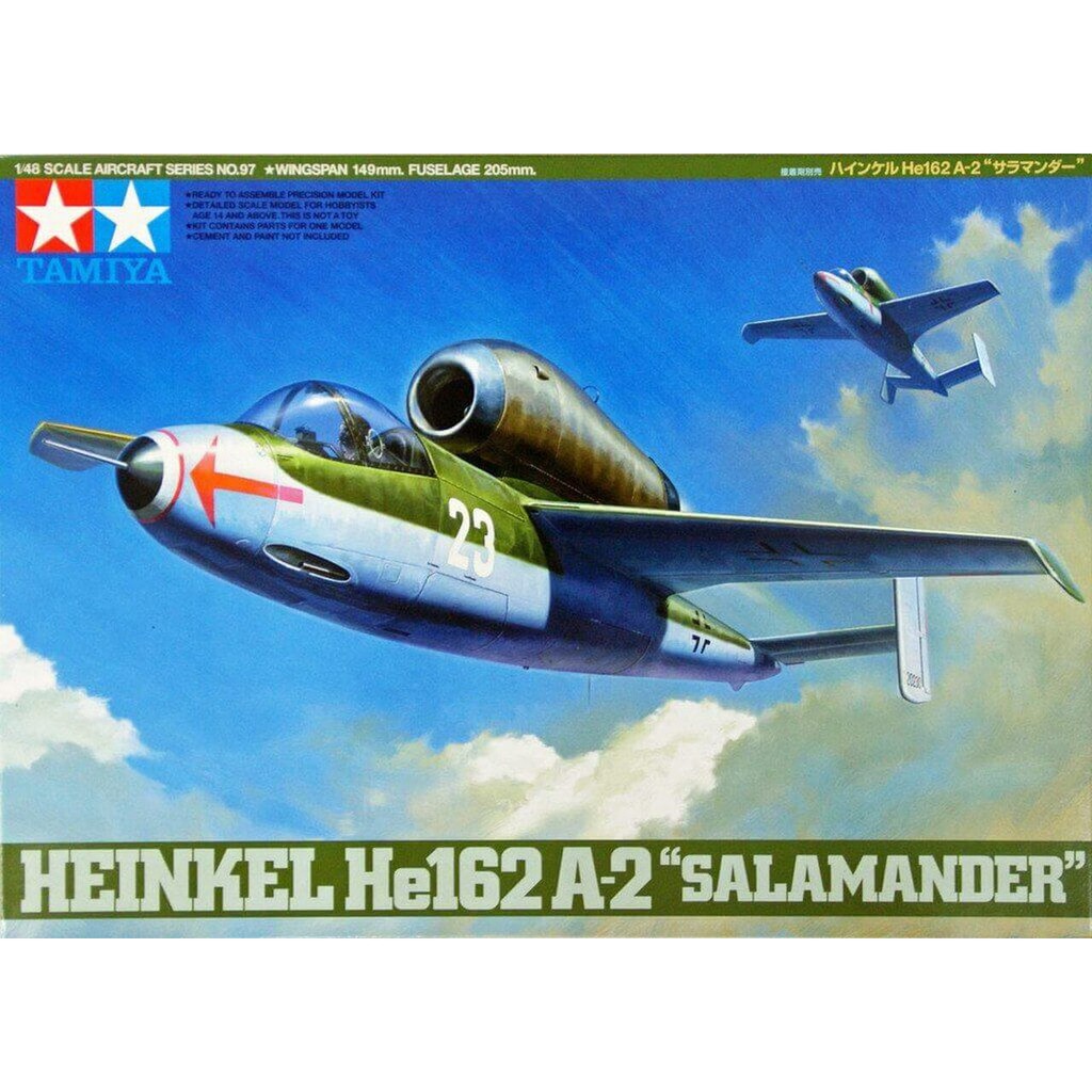 Tamiya 1/48 TA61097 HEINKEL HE 162 A-2 SALAMANDER