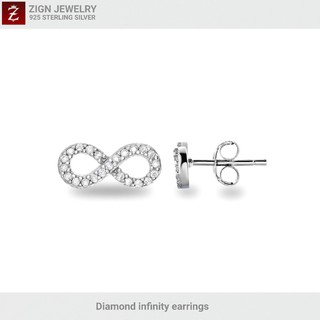 Zign Jewelryต่างหูเงินแท้925รุ่นES0010