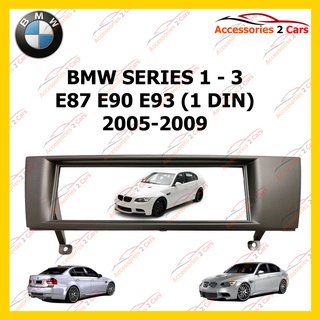 กรอบหน้าวิทยุ BMW SERIES 1-3 E87 E90 E93 (1DIN) ปี2005-2009 รหัสNV-BM-010