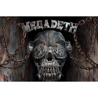 โปสเตอร์ Megadeth เมกาเดท Rock Poster รูปภาพติดห้อง ตกแต่งผนัง โปสเตอร์วงดนตรี โปสเตอร์ติดผนัง โปสเตอร์วงร็อค ของสะสม