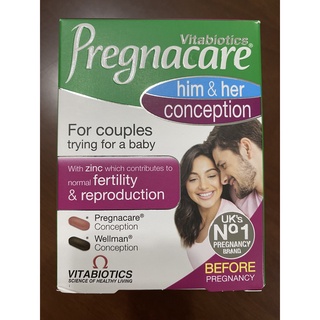 [พร้อมส่ง] Pregnacare Him &amp; Her Conception ผลิตภัณฑ์สำหรับคู่รักที่เตรียมพร้อมสำหรับการตั้งครรภ์