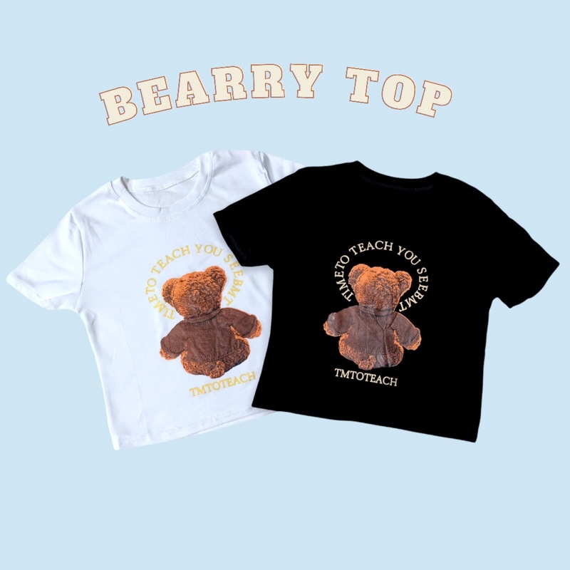 🧸BEARRY & ECLIPSE TOP🌞 เสื้อครอปลายหมีและeclipse🌛