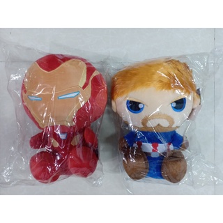 ตุ๊กตาผ้ากัปตันอเมริกาและตุ๊กตาผ้าไอออนแมน Captain America IronMan Dolls ขนาด 10 นิ้ว ของแท้ลิขสิทธิ์