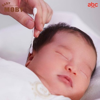 Baby Moby Big Cotton Buds أعواد قطن ورقية برأس كبير جدًا (110Sticks x 3) للرضّع صورة 3