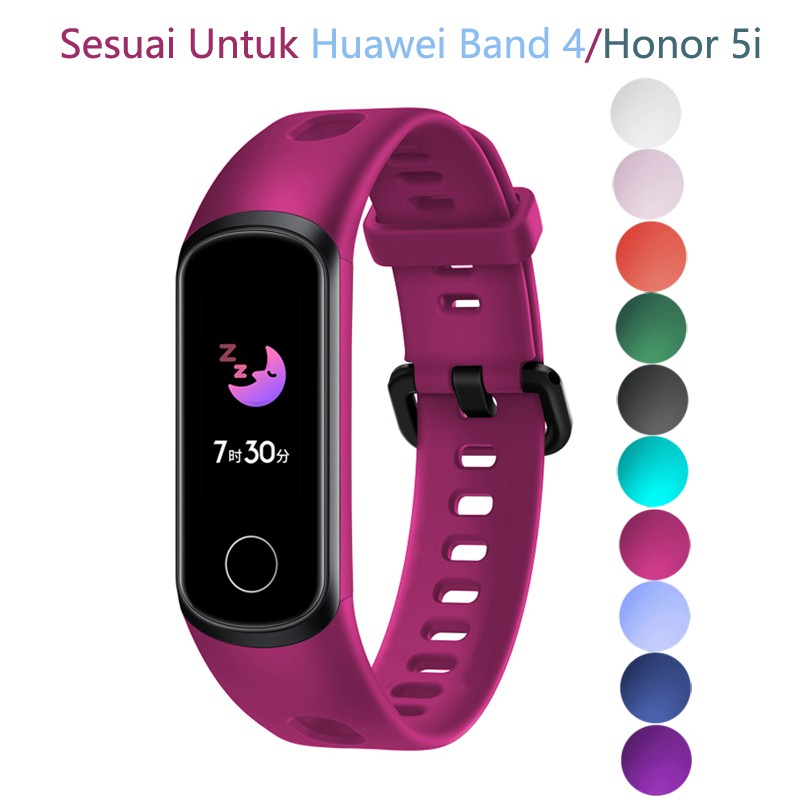สายนาฬิกาข้อมือซิลิโคน คละสี แบบเปลี่ยน สําหรับ Huawei Band 4 Honor Band 5i