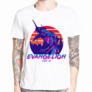 เสื้อยืดอินเทรนด์ผู้ชายอินเทรนด์ผู้หญิงเสื้อยืดแขนสั้นลาย GENESIS EVANGELION สำหรับผู้ชายS-3XL