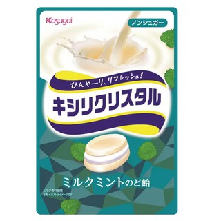 KASUGAI SEIKA ลูกอม รสนมและมินต์ คาสุไก เซอิกะ ไซลิคริสตัล มิลค์ มินต์ แคนดี้ สูตรนม น้ำเชื่อมมอลโตส และไซลิทอล 6 ซอง