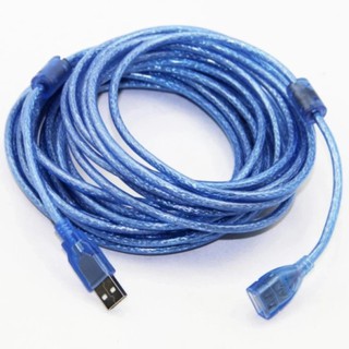 สาย USB cable 2.0 ผู้ออกเมีย ความยาว 10m (blue)