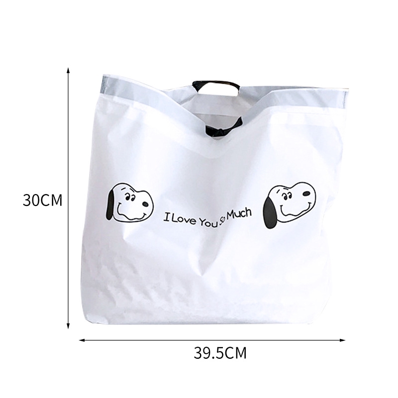 กระเป๋าช้อปปิ้ง แบบผูกเชือก พิมพ์ลายสุนัข สไตล์ญี่ปุ่นน่ารัก สําหรับผู้หญิง